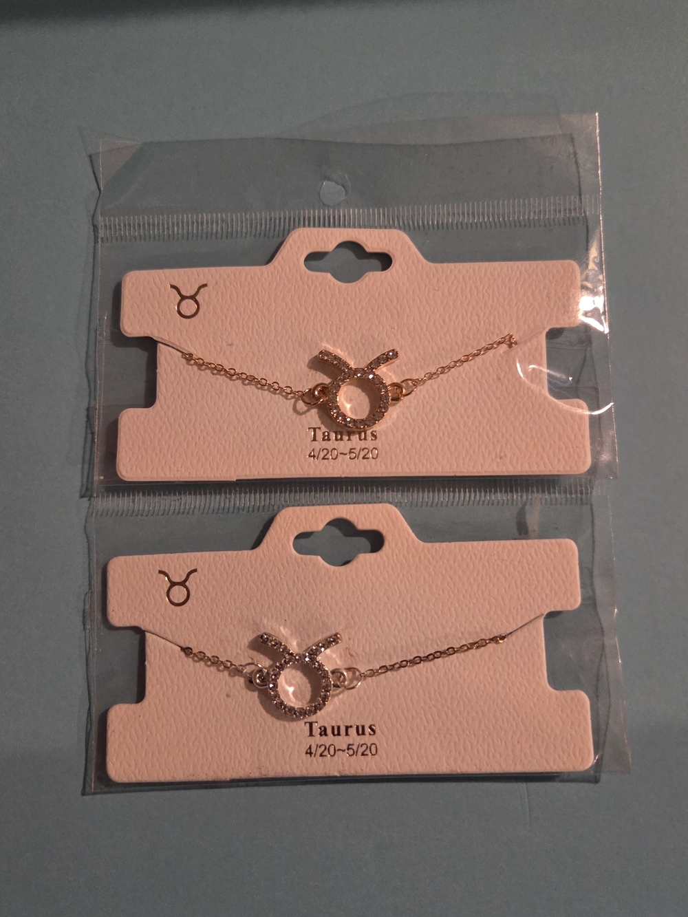 Taurus Zodiac Necklace in Rose Gold - Astrological Pendant